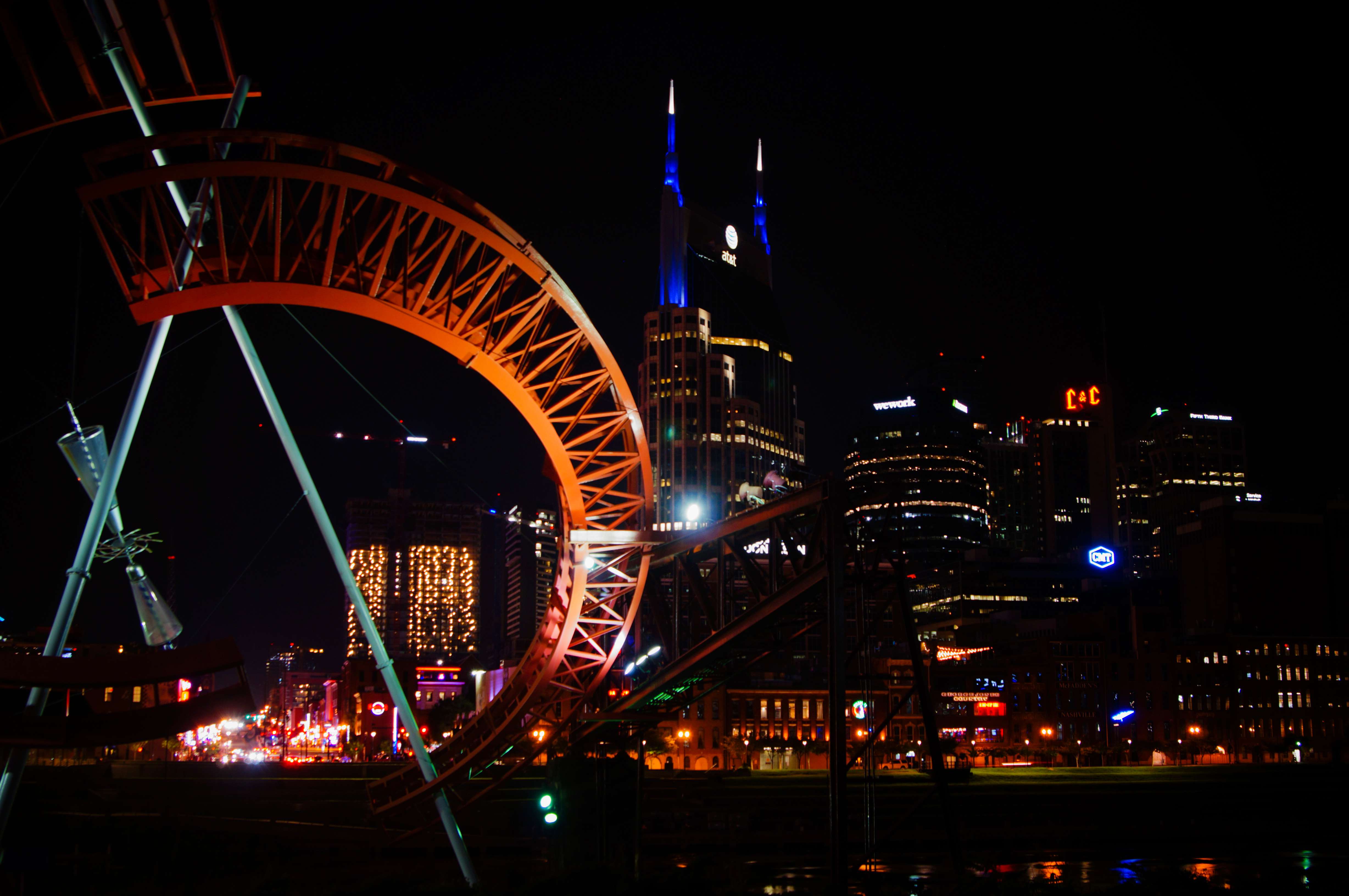 Nashville Skyline Cumberland Park Ghost Ballet